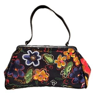 EGO Vintage 90s Y2K floral beaded handbag purse flowers